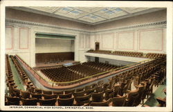 Interior, Commercial High School Springfield, MA Postcard Postcard