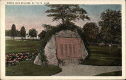 World War Boulder Scituate, MA Postcard Postcard