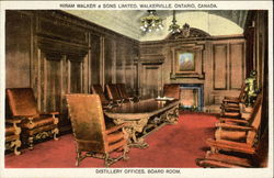 Distillery Offices, Board Room, Hiram Walker & Sons Limited Postcard