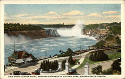 View from Clifton Hotel, showing Entrance to Victoria Park Niagara Falls, ON Canada Ontario Postcard Postcard