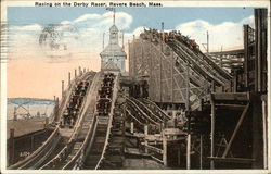 Racing on the Derby Racer Postcard