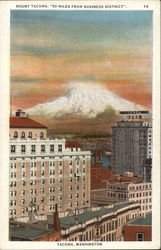 View of Mt. Tacoma (Mount Rainier) from Tacoma Washington Postcard Postcard