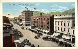 Looking along Tejon Street Colorado Springs, CO Postcard Postcard