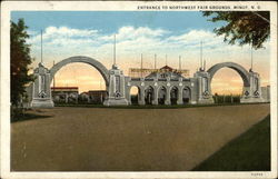 Entrance to Northwest Fair Grounds Minot, ND Postcard Postcard