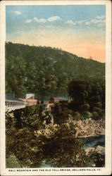 Fall Mountains and the Old Toll Bridge Postcard