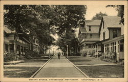 Vincent Avenue, Chautauqua Institution New York Postcard Postcard