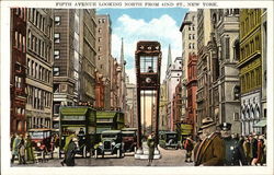 Fifth Avenue, Looking North from 42nd Street Postcard