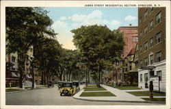 James Street Residential Section Syracuse, NY Postcard Postcard