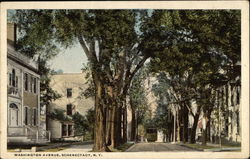 Looking Along Washington Avenue Schenectady, NY Postcard Postcard