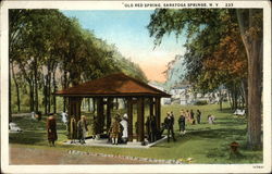 Old Red Spring Saratoga Springs, NY Postcard Postcard