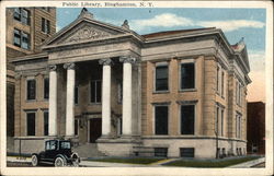 Public Library Building Binghamton, NY Postcard Postcard