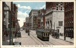 North on Main Street from Seneca Street Buffalo, NY Postcard Postcard