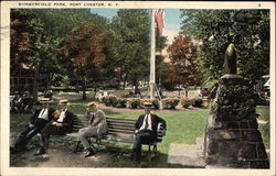 Men in Summerifeld Park Postcard