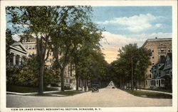 View on James Street, Residential Section Postcard