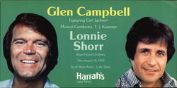 Glen Campbell and Lonnie Shorr Celebrities Large Format Postcard Large Format Postcard