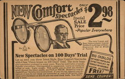 New Comfort Spectacles Only $2.98 Postcard