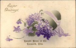 Easter Greetings Landt Bros. & Co. Lanark, Ills Postcard