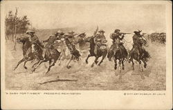 "A Dash for Timber" by Frederic Remington Cowboy Western Postcard Postcard