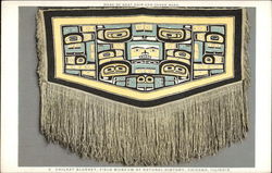 Chilkat Blanket Made of Goat Hair and Cedar Bark, Field Museum of Natural History, Chicago, Ill Native Americana Postcard Postcard