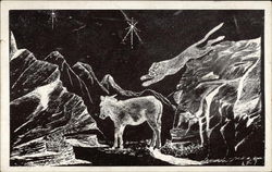 The Lone Packer Artist With Scenes Along the Trail Postcard Postcard