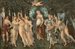 La Primavera by Sandro Botticelli - (Allegory of Spring) Art Postcard Postcard