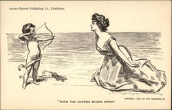 When the Hunting Season Opens Women Postcard Postcard