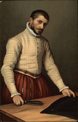 Portrait of a Tailor, Moroni, National Gallery Art Postcard Postcard