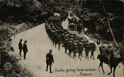 Yanks Going into Action, France Military Postcard Postcard