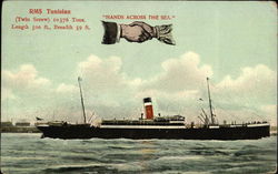 RMS Tunisian, "Hands Across the Sea" Boats, Ships Postcard Postcard