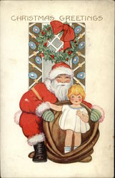 Christmas Greetings Children Postcard Postcard