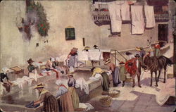 Laundering in Spain, Eclipse Laundry Co., Pittsburgh, Pa Postcard