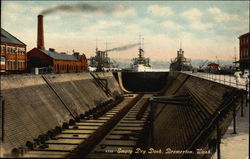 Empty Dry Dock, Bremerton, Wash Postcard