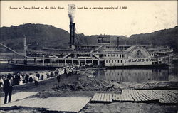 Coney Island Island Queen on Ohio River Riverboats Postcard Postcard