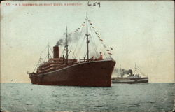 S.S. Minnesota on Puget Sound, Washington Steamers Postcard Postcard