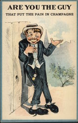 Are You the Guy Who Put the Pain in Champagne? Drinking Postcard Postcard