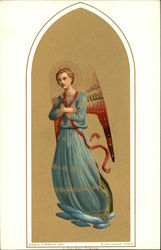 Beato Angelico Dip Angels Postcard Postcard