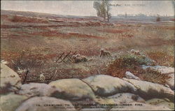 Crawling to the German Trenches Under Fire Military Postcard Postcard