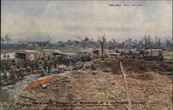 Picking up Wounded in a Captured Village Postcard