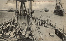 Deck of H.M.S. Dreadnought Navy Postcard Postcard