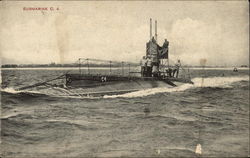 HMS Submarine C4 Navy Postcard Postcard