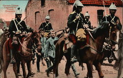 German Uhlans Captured by French Dragoons Military Postcard Postcard