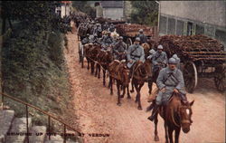 Bringing up the Guns at Verdun Military Postcard Postcard