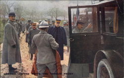 General Joffre Visits the Verdun Front Postcard