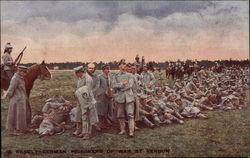 The Result of Hard Battle - German Prisoners of War at Verdun Military Postcard Postcard