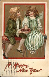 A Happy New Year Children Postcard Postcard