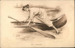 Canoeing Postcard