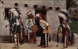 Pueblo Indians Ready for Dance Native Americana Postcard Postcard