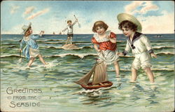 Greetings from the Seaside Postcard