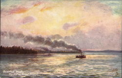 Sunset on Puget Sound Postcard