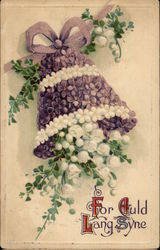 For Auld Lang Syne with Bell of Flowers Postcard